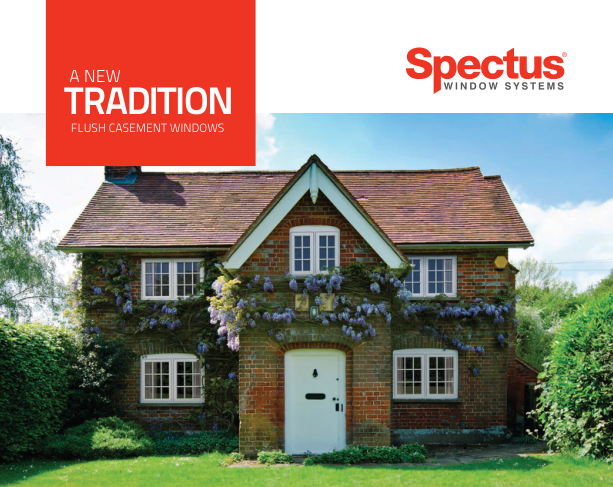 Cover of the Spectus flush casement window brochure