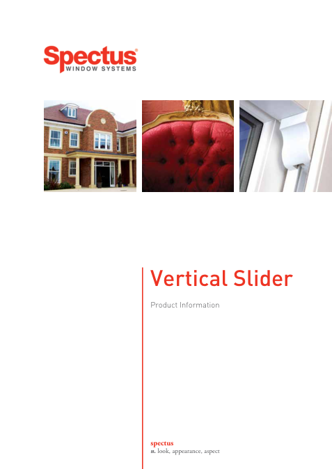 Cover of the Spectus vertical sliding sash window brochure